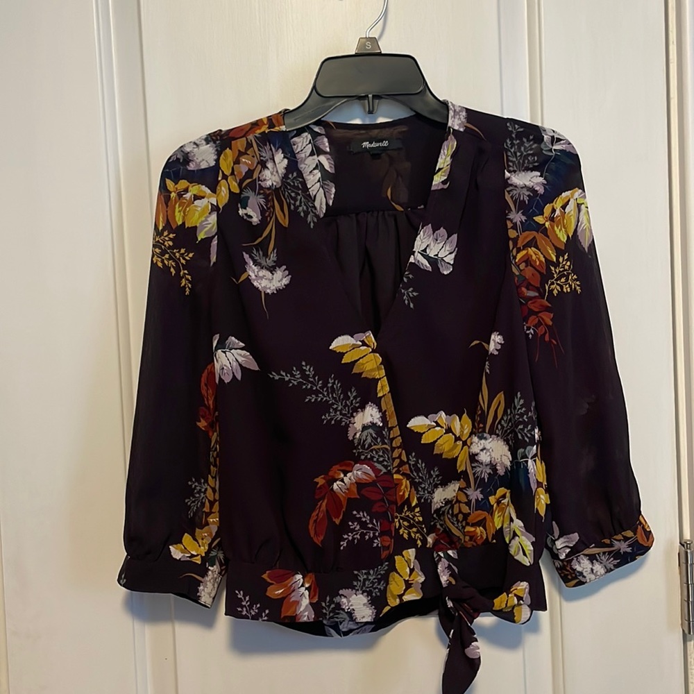 Madewell Xs floral blouse